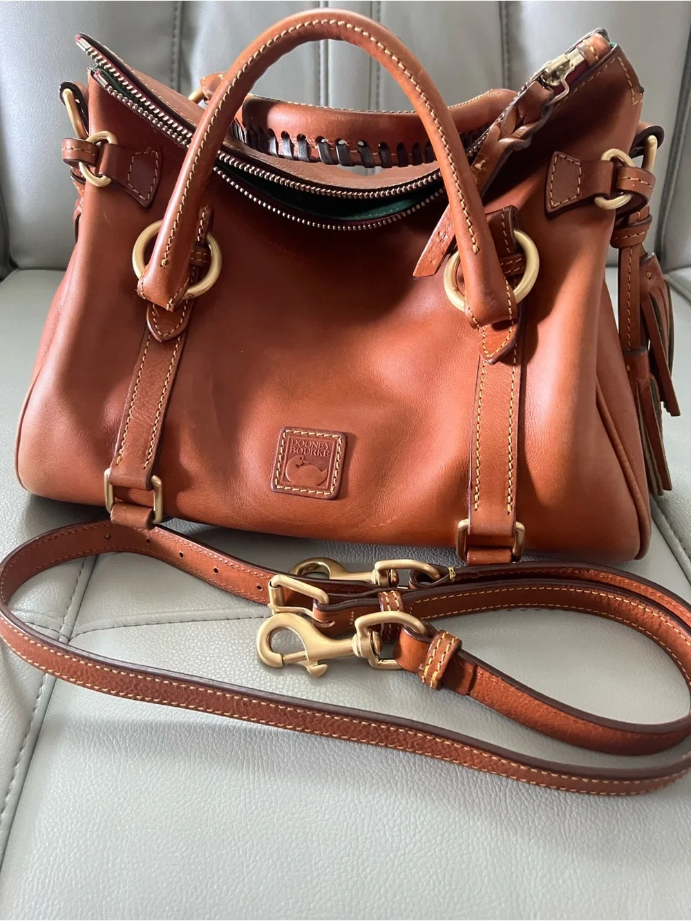 Dooney & Bourke Florentine Satchel Cognac